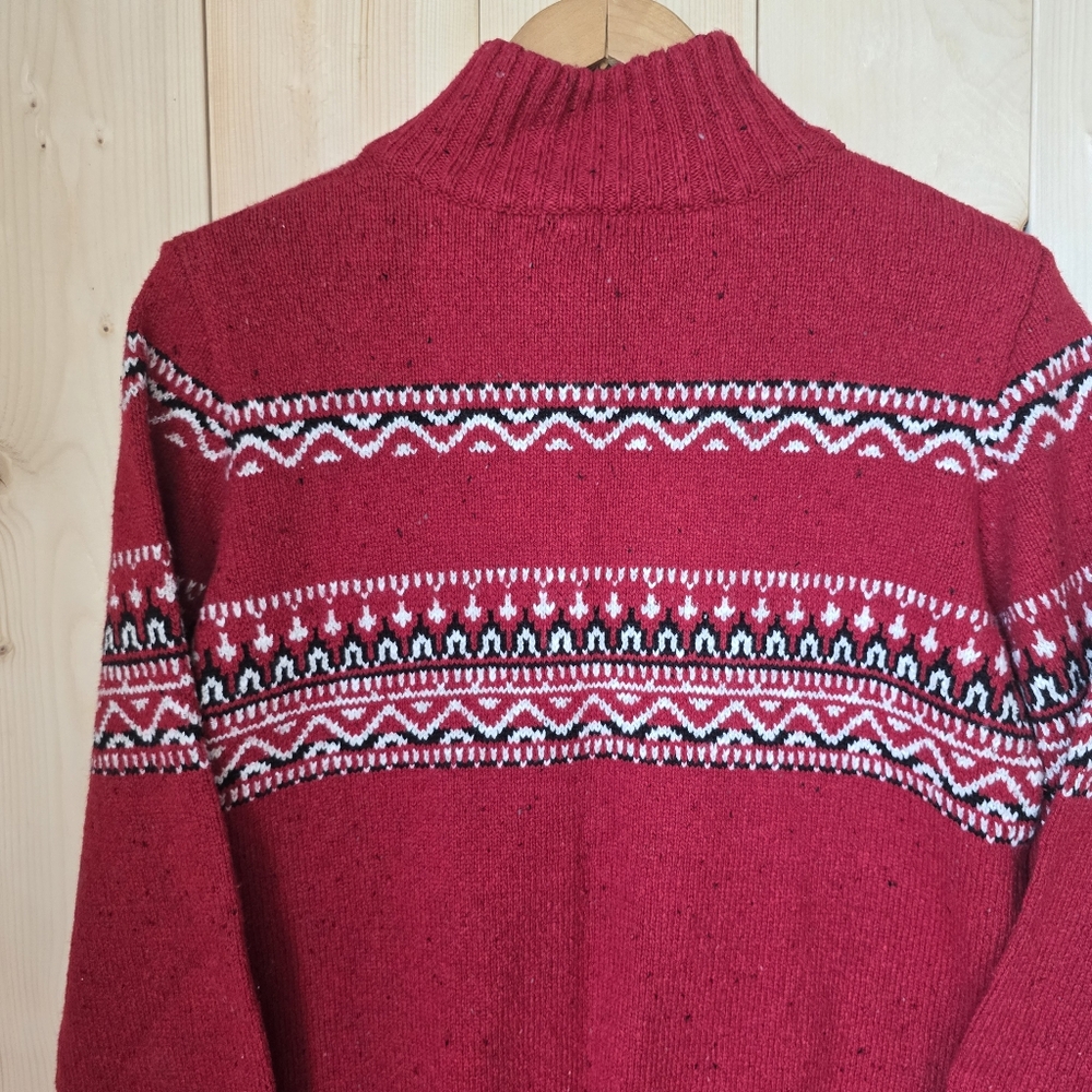 Northern Reflections Cardinal Acrylic Zip Up Sweater Red Womens Small NWT - Picture 10 of 13